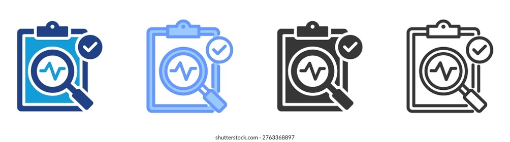 Diagnostic Accuracy icon set multiple style collection