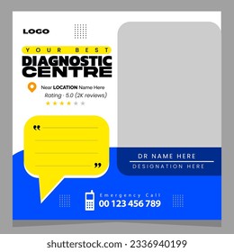 diagnostic centre or healthcare promotion social media post