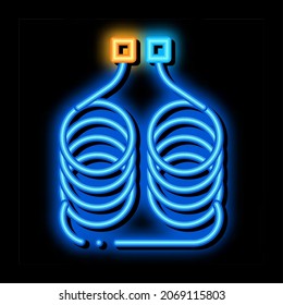 diagnostic device neon light sign vector. Glowing bright icon diagnostic device sign. transparent symbol illustration