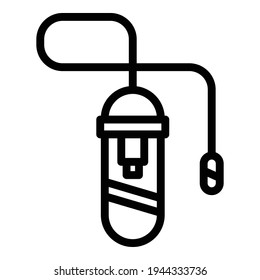 Diagnostic endoscope icon. Outline diagnostic endoscope vector icon for web design isolated on white background