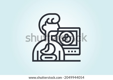 diagnostic endoscopic services icon vector design