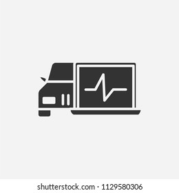 Diagnostic icon illustration,vector computer sign symbol
