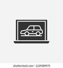 Diagnostic icon illustration,vector computer sign symbol
