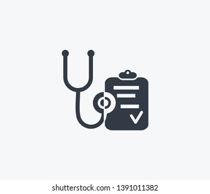Diagnostic icon isolated on clean background. Diagnostic icon concept drawing icon in modern style. Vector illustration for your web mobile logo app UI design.