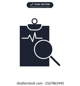 Diagnostic icon symbol template for graphic and web design collection logo vector illustration