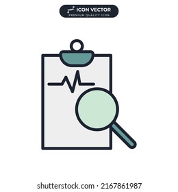 Diagnostic icon symbol template for graphic and web design collection logo vector illustration