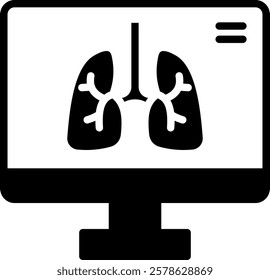 Diagnostic Imaging Icon Glyph Vector Illustration