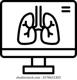 Diagnostic Imaging Icon Line Vector Illustration