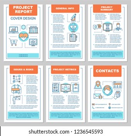 Diagnostic lab brochure template layout. Medicine and healthcare. Flyer, booklet, leaflet print design with linear icons. Laboratory diagnostics. Vector page layouts for magazines, reports, posters