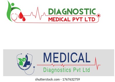 diagnostic lab logo samples, medical logo.