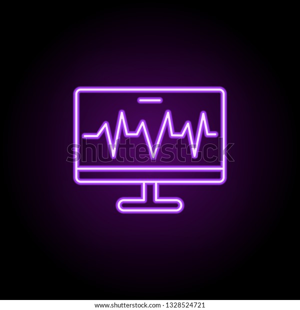 diagnostic line icon. Elements of Medicine in\
neon style icons. Simple icon for websites, web design, mobile app,\
info graphics