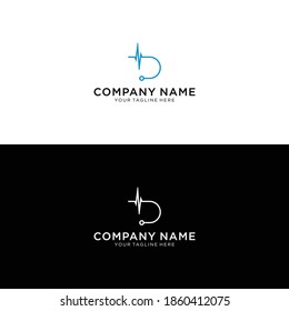 Diagnostic Medical Logo Template Illustration. Suitable For Medical. There Are Letter D With Stethoscope