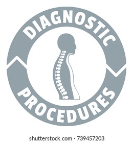 Diagnostic procedures logo. Simple illustration of diagnostic procedures vector logo for web