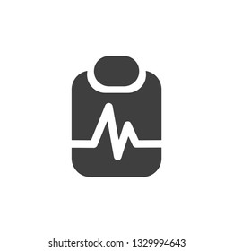 Diagnostic report medical icon simple flat illustration