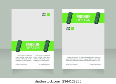 Diagnostic service blank brochure design. Template set with copy space for text. Premade corporate reports collection. Editable 4 paper pages. Bebas Neue, Lucida Console, Roboto Light fonts used