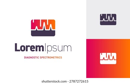 Diagnostic Spectrometric Analysis Vector Logo Icon Design Concept