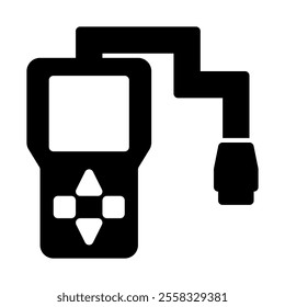 Diagnostic tool icon solid style transparent