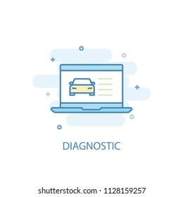 Diagnostic trendy icon. Simple line, colored illustration. Diagnostic symbol flat design from Car Service set. Can be used for UI/UX