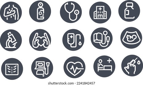 diagnostics cardio icons  vector design 