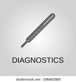 Diagnostics icon. Diagnostics symbol. Flat design. Stock - Vector illustrationn.