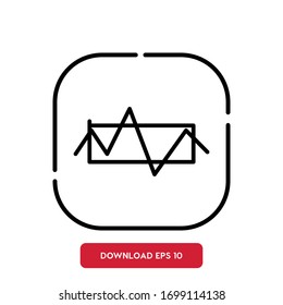 Símbolo de diagnóstico, icono vectorial del contorno de Medicina.