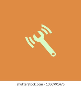 Diagnostics wrench vector icon. flat design