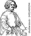 Diago Rodrigues de Silva y Velasquez, vintage illustration