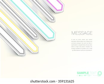 Diagonal 3D Arrow Bars Illustration for Your Placeholder