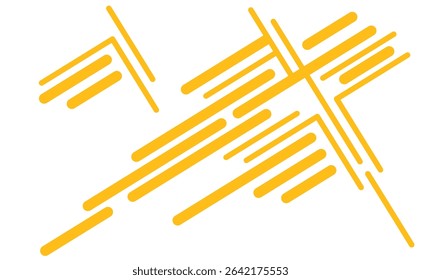 Diagonal abstract composition background of yellow lines