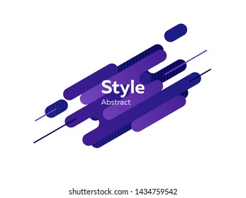 Diagonal abstract element. Abstract modern graphic element. Dynamical colored forms and lines. Isolated gradient geometric lines and dots. Template for design of logo, flyer or presentation