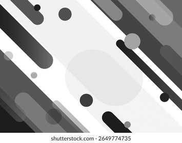 Diagonal Abstract Geometric Vector Background in Black and White