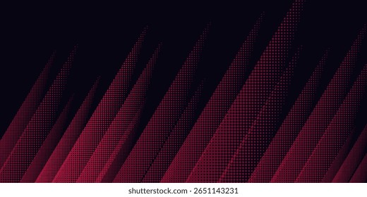 linhas de meio-tom abstratas diagonais em vermelho e preto