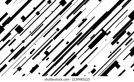 Diagonal abstract lines, glitch pattern. Digital speed, noise texture. Television problem, screen background