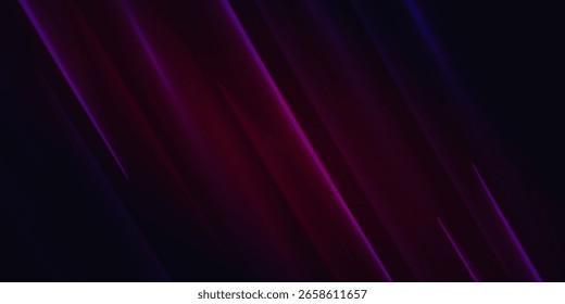 Líneas abstractas diagonales de rojo y púrpura sobre un fondo oscuro futurista