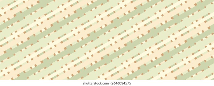 A diagonal abstract pattern with pastel tones, featuring soft green, beige, and tan rectangles and squares in a repeating geometric arrangement.