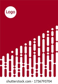 Vector de transición diagonal abstracta para el patrón de fondo de escritorio con texto o logotipo. Líneas redondeadas rojas y blancas irregulares Fondo del diseño de sitios web planos modernos