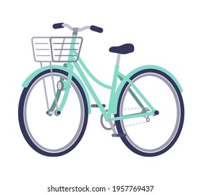 Diagonal angle bicycle. Mamachari. Vector illustration that is easy to edit.
