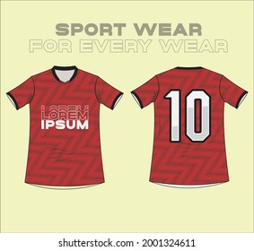 diagonal arrow Fabric textile pattern design for soccer jersey football, e-sport or sport uniform. sumblimation pattern ready to print. Front and back view t-shirt mockup template design.