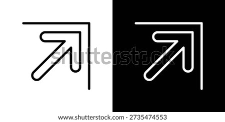 Diagonal Arrow Icon Sheet Black And White