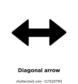 Diagonal arrow icon vector isolated on white background, logo concept of Diagonal arrow sign on transparent background, filled black symbol