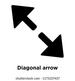 Diagonal arrow icon vector isolated on white background, logo concept of Diagonal arrow sign on transparent background, filled black symbol