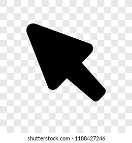 Diagonal arrow vector icon isolated on transparent background, Diagonal arrow transparency logo concept