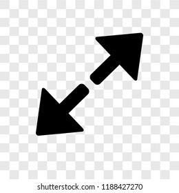Diagonal arrow vector icon isolated on transparent background, Diagonal arrow transparency logo concept - Powered by Shutterstock - Get 15% off with code: PIKWIZARD15
