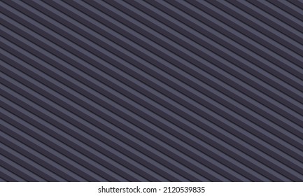 Diagonal art lines with shadow. Abstract dark color stripes vector background.