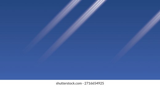 Rayos diagonales de luz con un suave resplandor, sugiriendo movimiento o energía, sobre un fondo azul sólido.