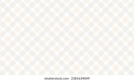 Borde diagonal beige y gris a cuadros en el fondo blanco