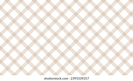 Diagonal beige and white plaid background	