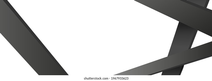 Diagonal black dynamic stripes on white background. Modern abstract 3d render background with lines and dark shadows. Vector backdrop EPS 10