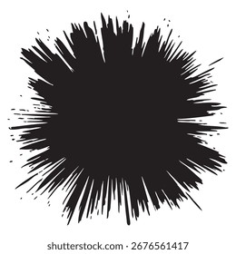 Diagonale schwarze Pinselstriche auf weißem Hintergrund erzeugen einen strukturierten Grunge-Effekt. Die Striche variieren in Breite und Dichte