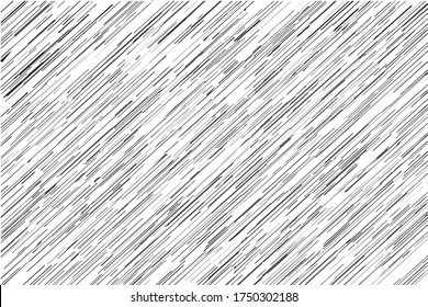 Diagonal Black White Angled Pattern. Line Art Geometric Black and White Wallpaper Tile Design. Vector Seamless Grayscale Texture Background.